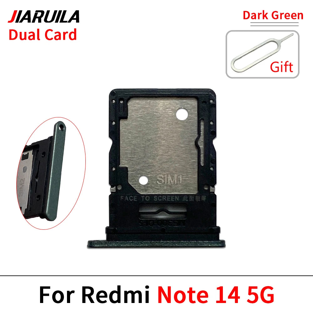 New SIM Card Slot SD Card Tray Holder Adapter For Xiaomi Redmi Note 14 Pro Plus 4G 5G  Xiaomi  Xiao mi phone repair parts