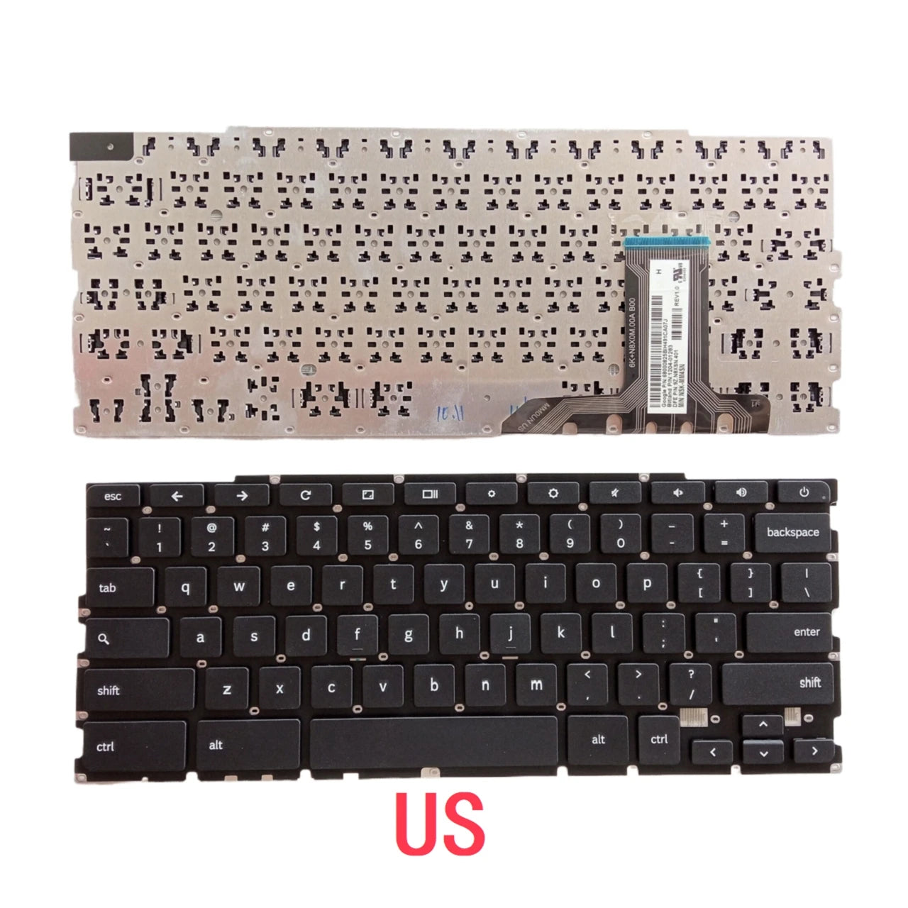New US Spanish Laptop Keyboard For Samsung Chromebook XE303 XE550 XE500 XE505 XE303C12 XE550C21 500T1C Notebook PC Replacement SAMSUNG laptop repair parts