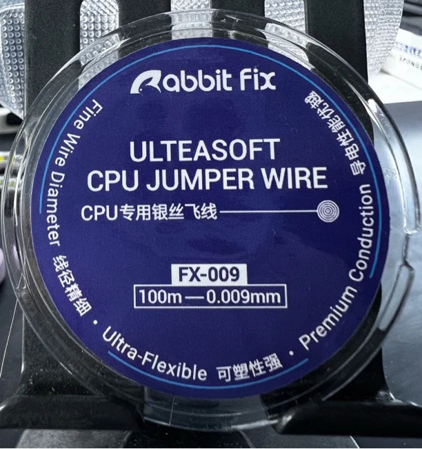 Rabbitfx CPU Silver Thread Repair Jumper Wire 0.009/0.02mm Ultra-soft Copper Wire for Mobile Phones Motherboard Repair Tools Set Professional Repair Tools