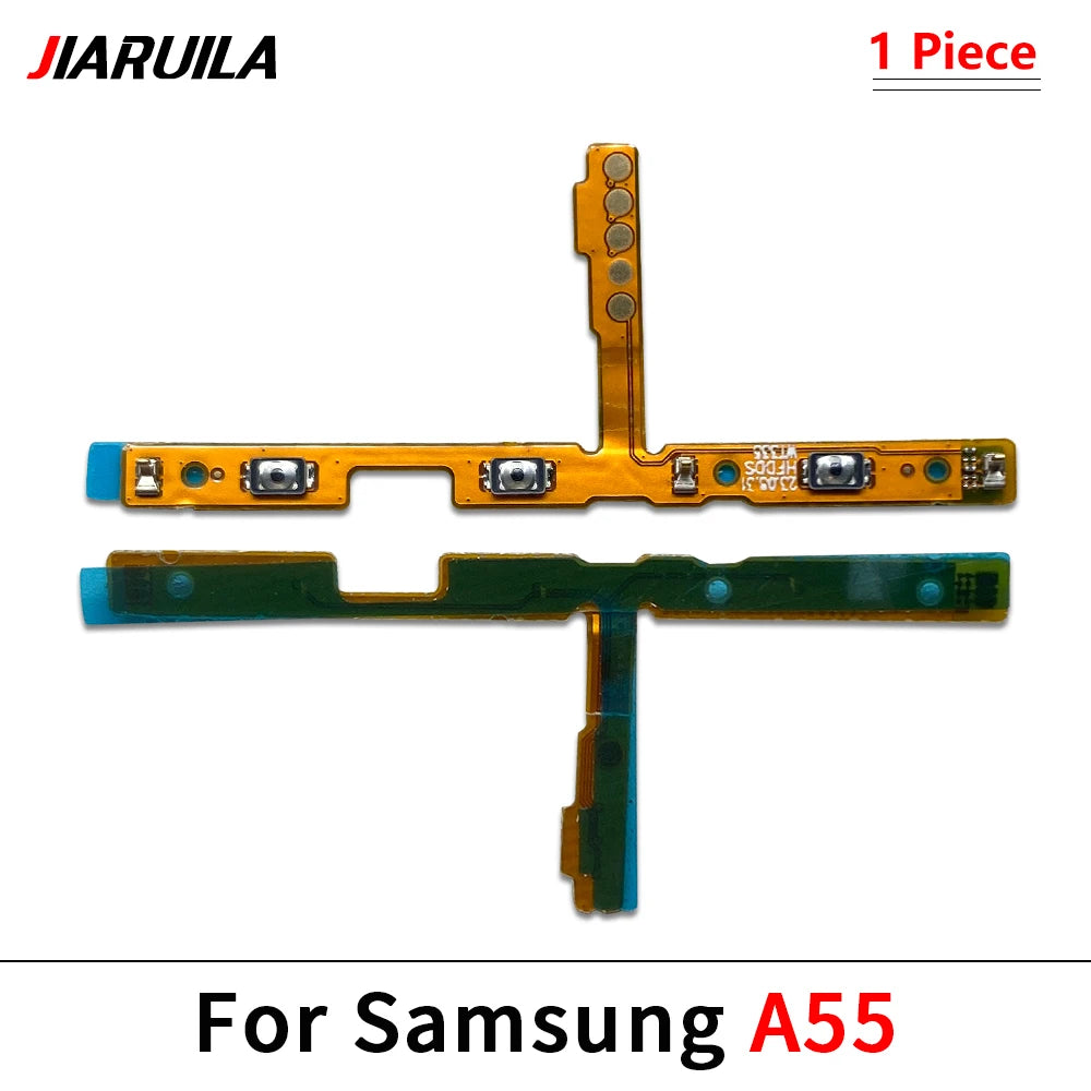 50Pcs, Power on off Volume Key Button Flex Cable For Samsung A13 A23 A33 A73 A53 A14 A24 A34 A54 A15 A35 A55 A04 A05 A05 4G 5G Samsung phone repair parts