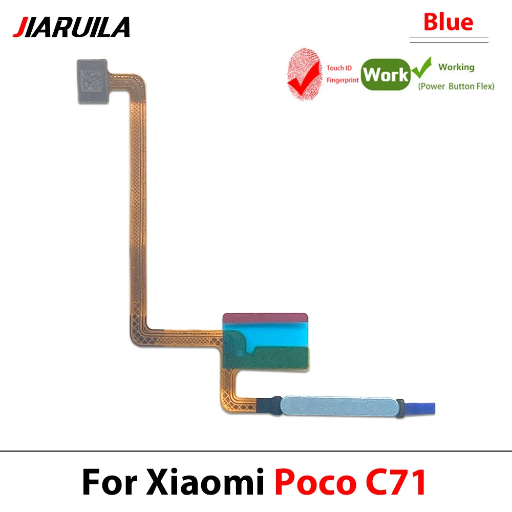 Home Button FingerPrint Touch ID Sensor Flex Cable Ribbon For Xiaomi Poco C50 C55 C65 C71 Replacement Parts Xiaomi  Xiao mi phone repair parts