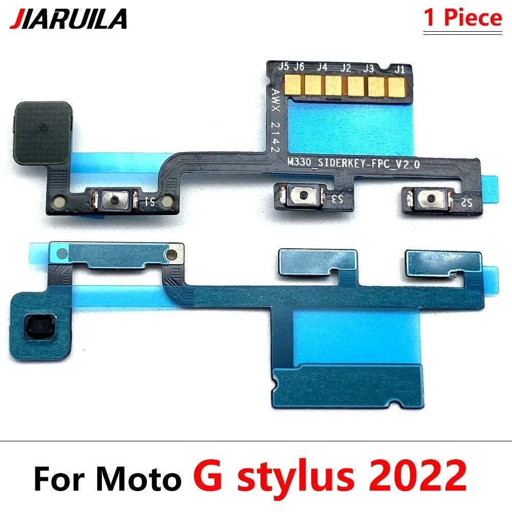 10Pcs, Power Switch On/Off Button Volume Key Button Flex Cable For Motorola Moto G 5G Plus Power Stylus Play Pure 2021 2022 Motorola phone repair parts