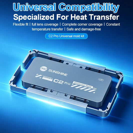 SUNSHINE C2 Pro Universal Phone Screen Laminating Mold Constant Heat Transfer Alignment Kit for IP17 Series Camera Lense Professional Repair Tools