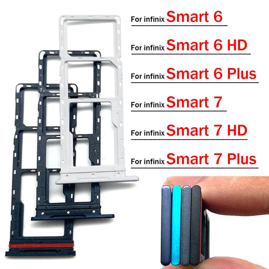 New SIM Card Tray Slot Holder For Infinix Smart 6 7 HD Plus Replacement Parts  infinix phone repair parts