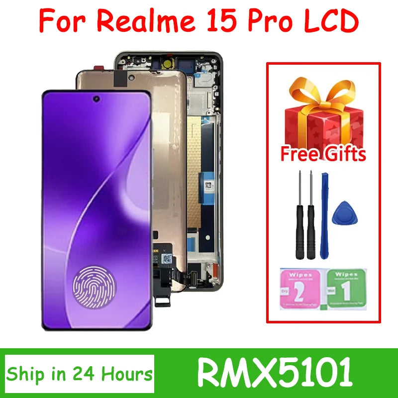 6.8''AMOLED For Oppo Realme 15 Pro RMX5101 Lcd Display Screen Touch Digitizer for Realme 15Pro Display With Frame Oppo phone repair parts Realme phone repair parts