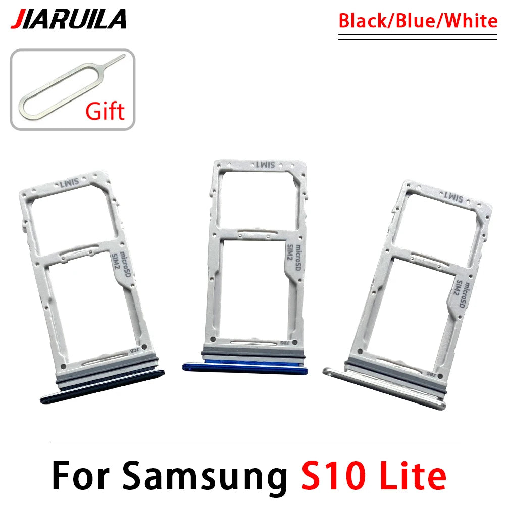 10Pcs, New SiM Tray For Samsung S10 Lite SIM Card Tray Slot Holder Adapter Accessories Samsung phone repair parts