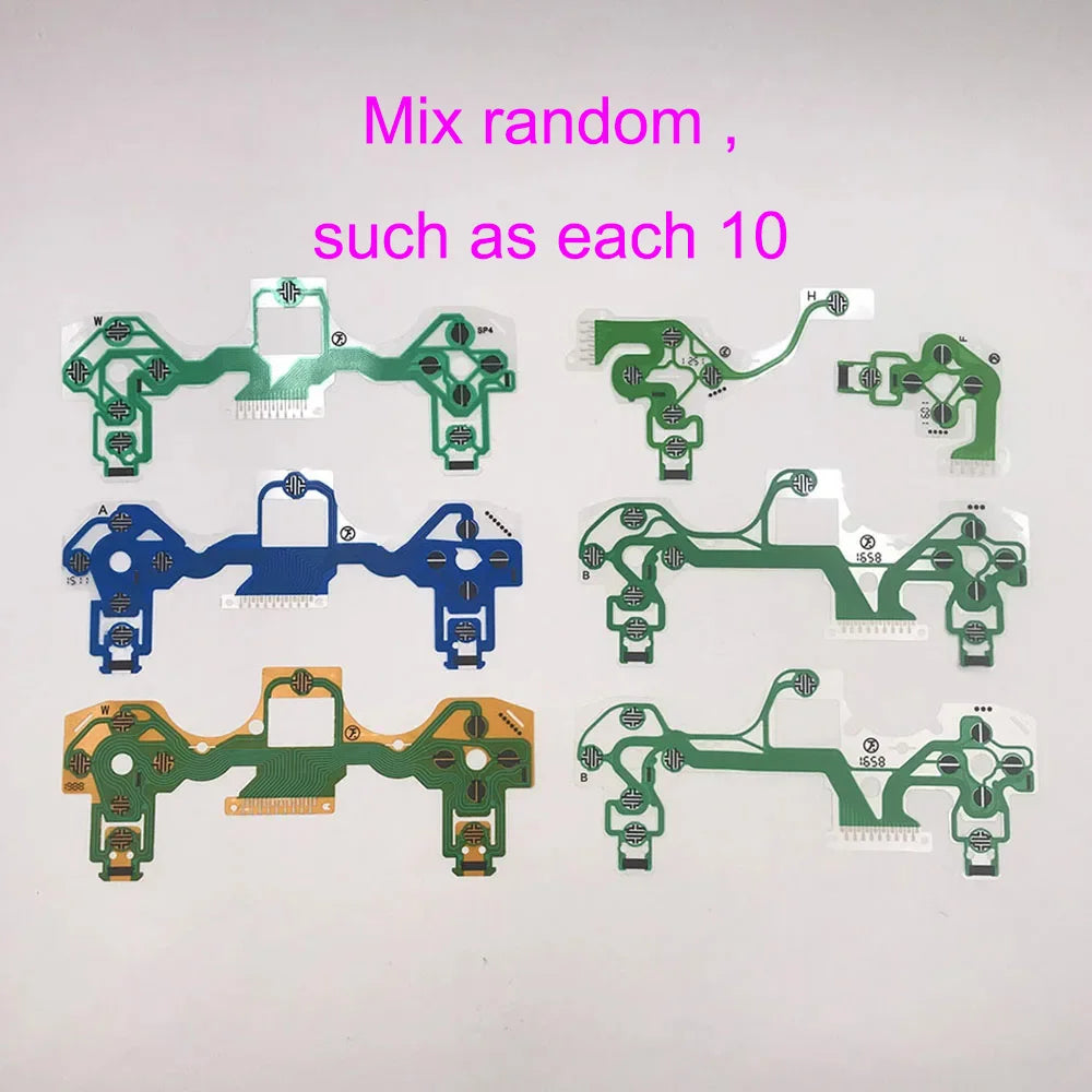 60 PCS for Dualshock 4 PS4 DS4 PRO Slim Controller Conductive Film Conducting Film Keypad Flex Cable JDM 050 040 030 011 Game console repair parts