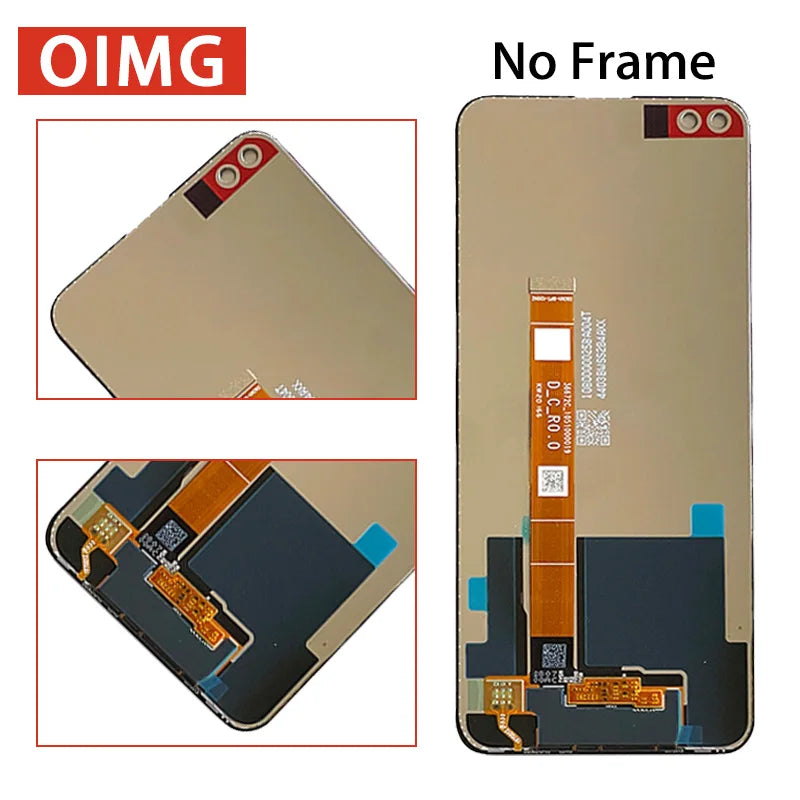 6.57"IPS LCD For Oppo Reno4 Z Reno 4Z 5G LCD CPH2065 Display Screen Frame+Touch Panel Digitizer Assembly Replacement Repair Part  Oppo phone repair parts