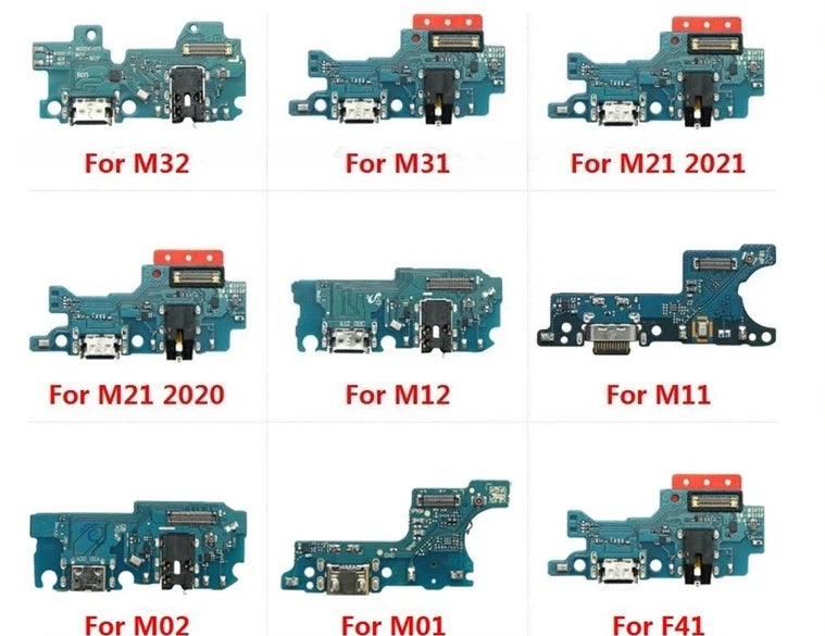 USB Charging Port Connector Plug Jack Charge Dock Board Flex Cable For Tab M10 20 21 22 30 M31 33 M35 51 M52 M53 M55 62  repair Samsung tablet repair parts