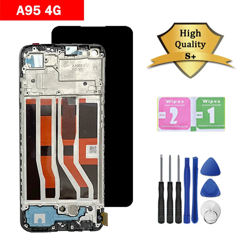 Super AMOLED For Oppo A95 CHP2365 LCD Display Screen Touch Digitizer For Oppo A95 5G PELM00 Display WIth Fingerprint  Oppo phone repair parts