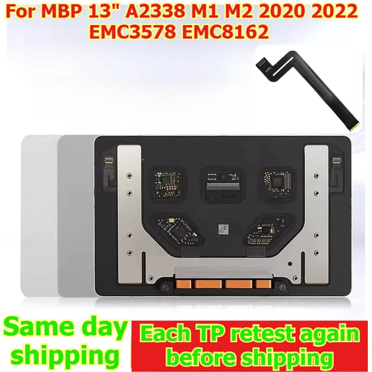 A2338 M1 M2 2020 2022 Touchpad Trackpad for Macbook pro 13" EMC3578 EMC8162 Track pad Grey Silver Color Macbook repair parts