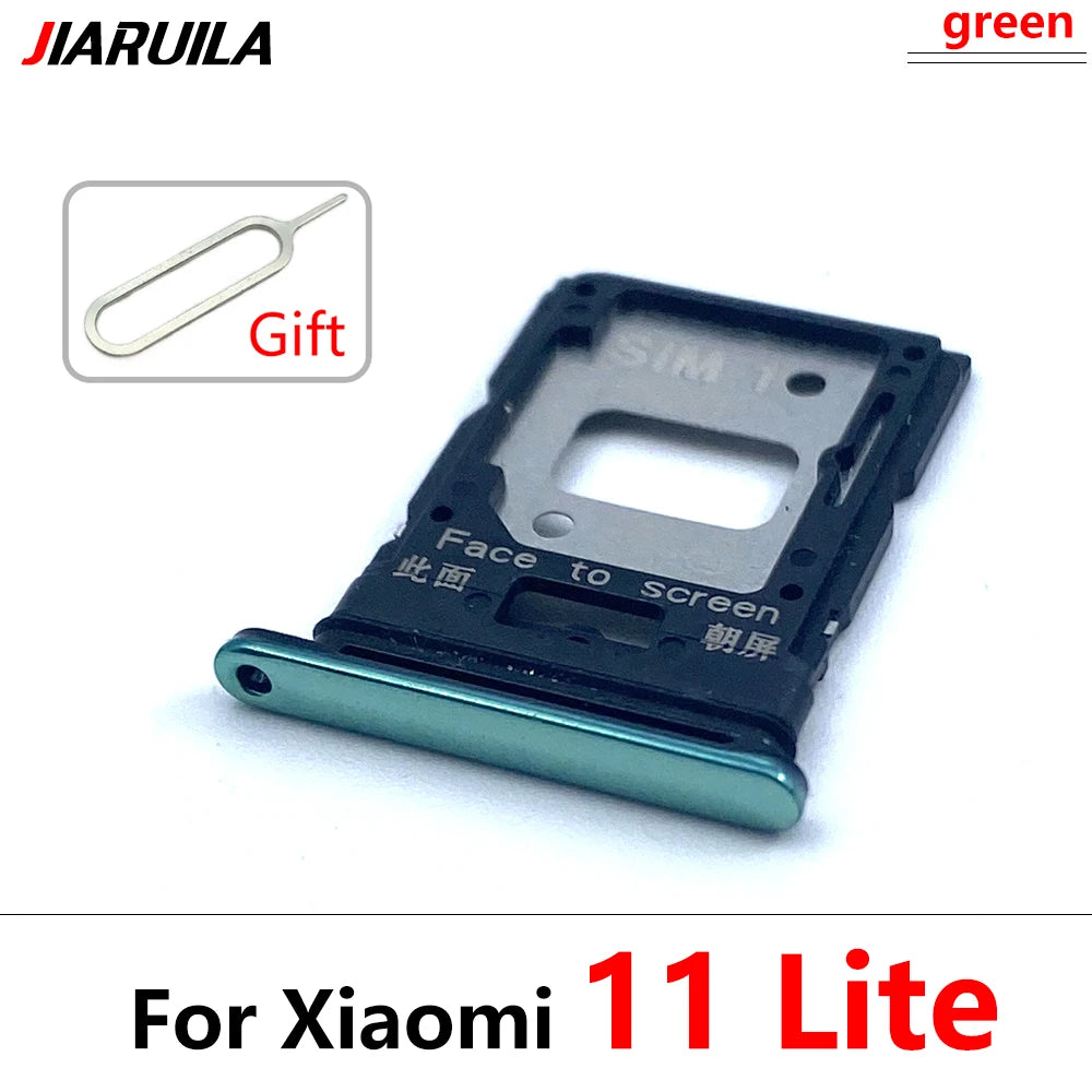 New SIM Card Slot SD Card Tray Holder Adapter For Xiaomi Mi 11 11T Mi11 Pro Lite Replacement Parts Black Blue Silver Xiaomi  Xiao mi phone repair parts