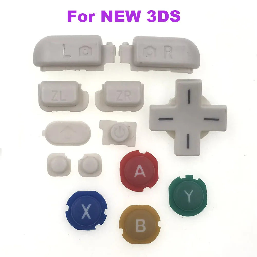 1-3sets A B X Y L R ZR ZL Full Set Buttons For NEW3DS/New 3DS XL NEW 3DS LL Home On Of Power Buttons For 3DS ABXY D-Pad Buttons Game console repair parts