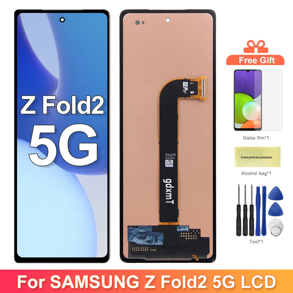 For Samsung Z Fold2 5G F9160 F916B LCD Touch Display  Panel Screen Digitizer Assembly For Samsung Z Fold 2 5G LCD Samsung phone repair parts