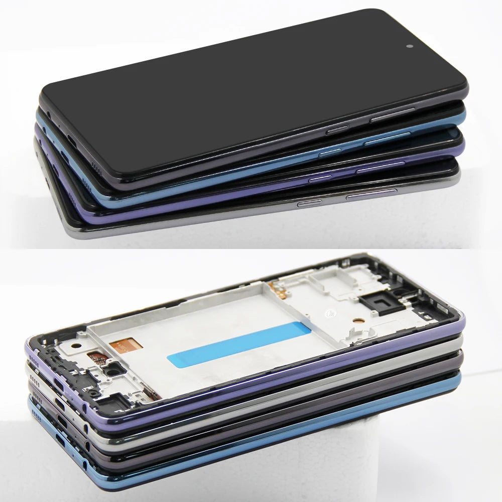 AMOLED A52 Screen for Samsung Galaxy A52 A525F 525F/DS Lcd Display Touch Screen with Frame Digitizer Assembly for Samsung A52 4G Samsung phone repair parts