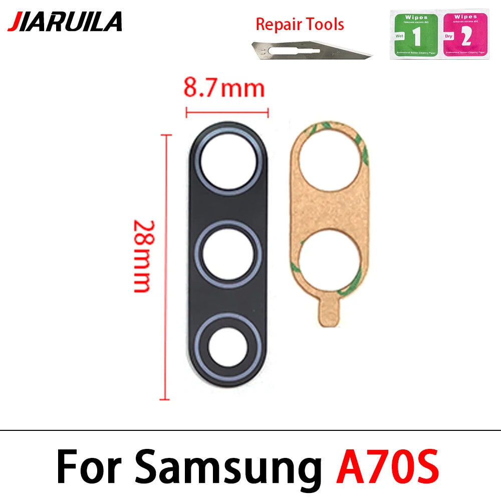 100Pcs/Lot, For Samsung A10 A20 A30 A50 A70 A10s A20s A30S A50S A21s A01 A11 A12 A21 A31 A51 A71 Rear Back Camera Glass Lens Samsung phone repair parts