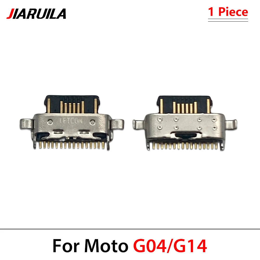 100Pcs, USB Charging Connector Charger Port For Moto G04 G14 G22 G32 G62 G31 G51 G52 G13 G23 G53 G54 G10 G20 G30 G50 G60 G60s Motorola phone repair parts