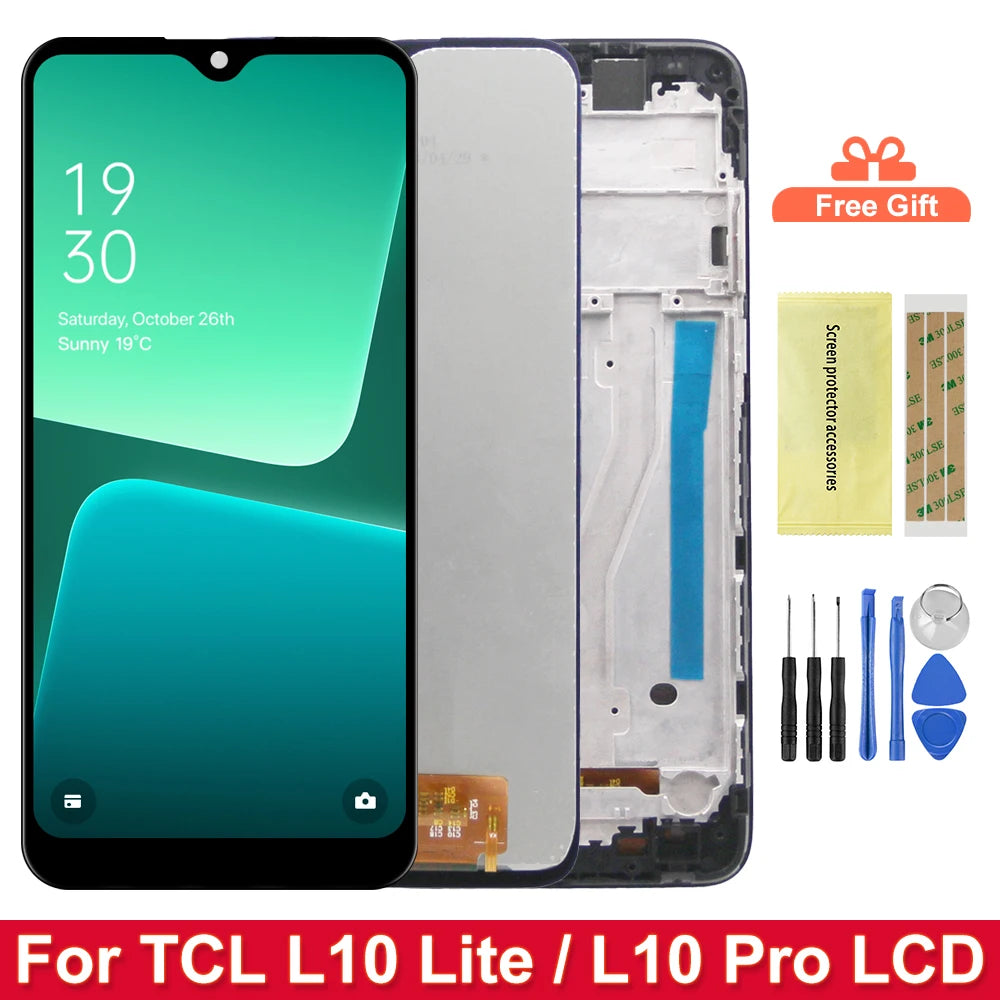 6.22" LCD Display For TCL L10 Lite / L10 Pro / L10 Plus 4187u Touch Screen Digitizer Assembly Replacement Parts 100% Tested TCL phone repair parts