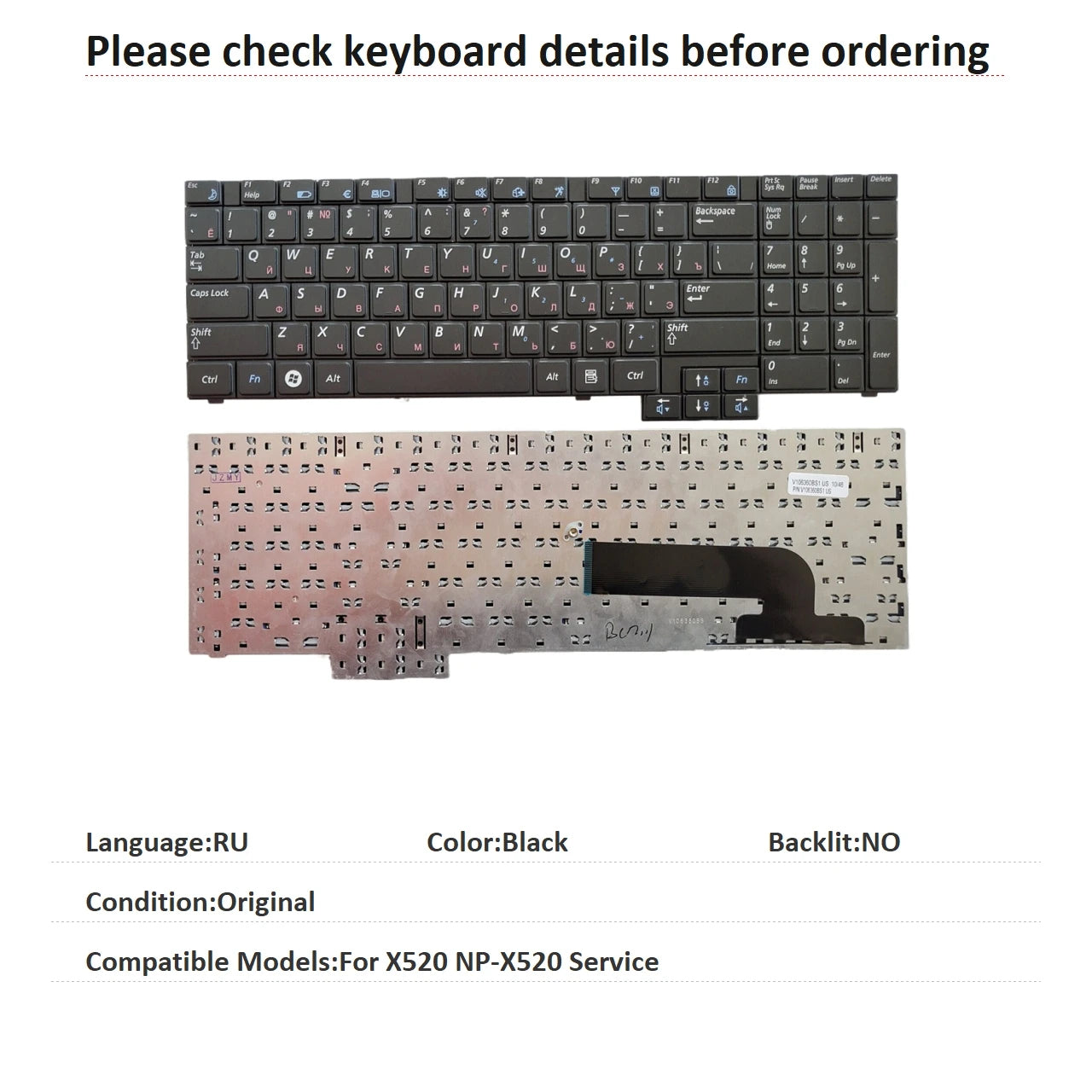 New UI Russian Language  Keyboard For Samsung X520 NP-X520 Service Notebook PC Replacement Keyboard SAMSUNG laptop repair parts