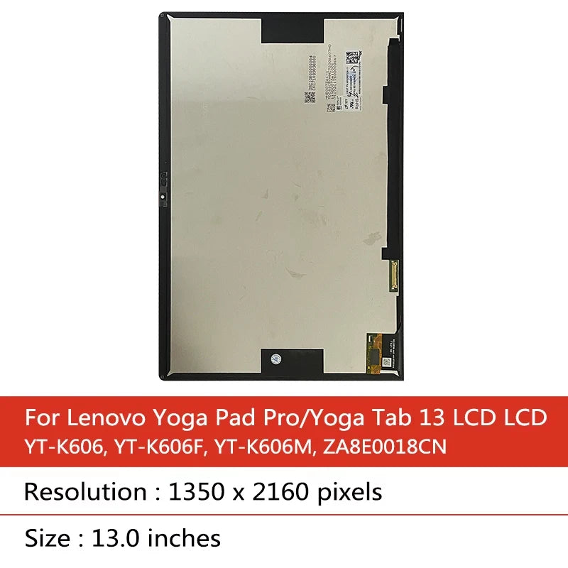 13"inch YT-K606 Display For Lenovo Yoga Pad Pro 2021 Yoga Tab 13 YT-K606F YT-K606M LCD Display Touch Screen Digitizer Assembly Tablet repair parts