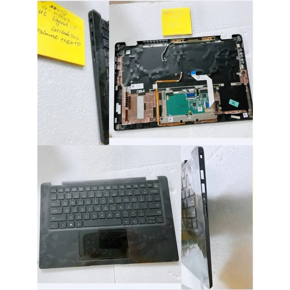 Upper case keyboard for Dell Latitude 7410 E7410 top C shell cover Palmrest Touchpad 4-Cell AP2UG000240 0PRV6 R4W0N NN45G Dell laptop repair parts