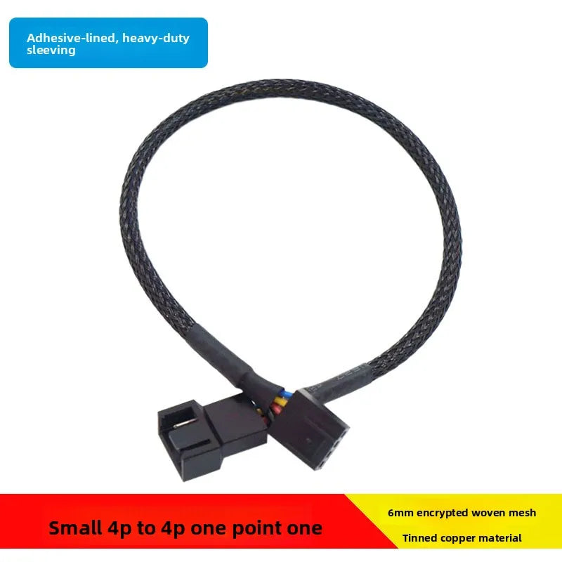 4Pin Temperature Control PWM cooling fan Splitter 1 To 1/2/3/4 Extension Cable PC Computer Extension Cable Splitter HUB cable