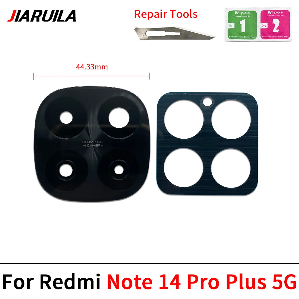 Rear Back Camera Glass Lens For Xiaomi Redmi Note 14 15 Pro Plus 4G 5G With Adhesive Sticker  Xiaomi  Xiao mi phone repair parts