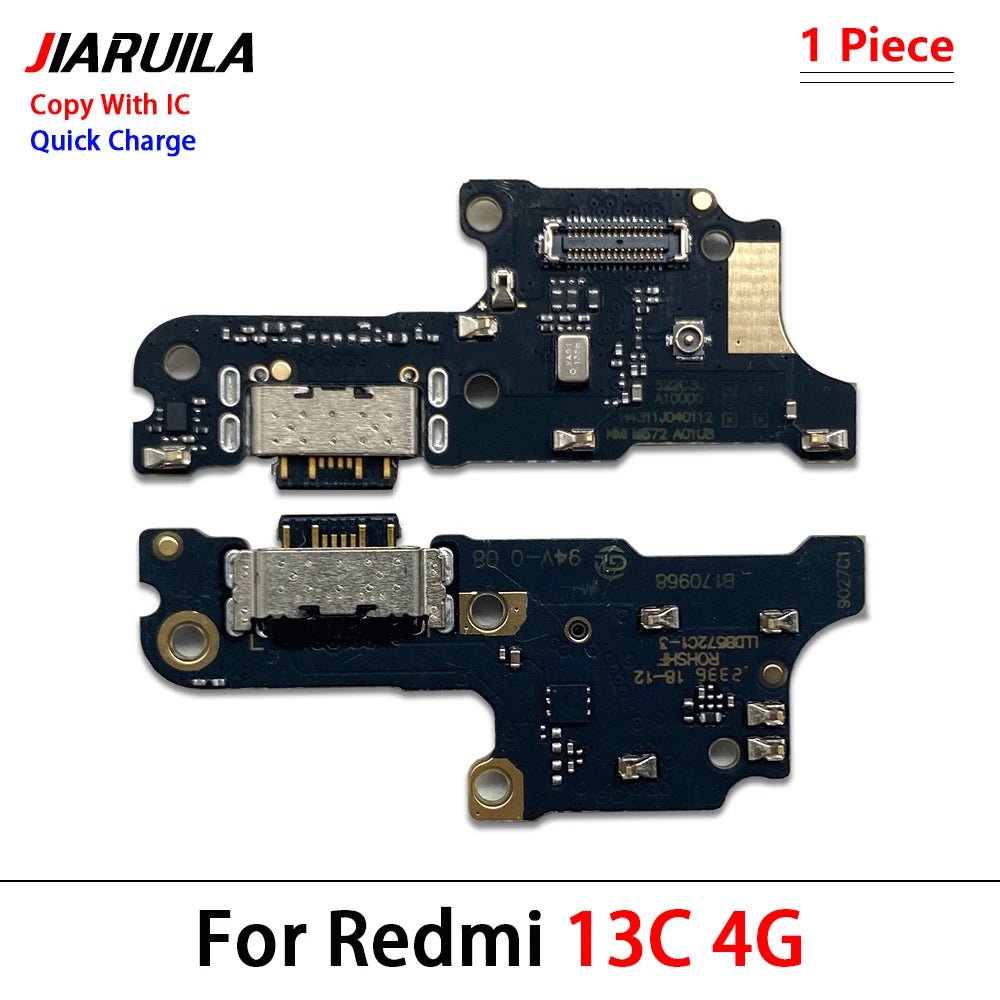 New USB Charging Port Board Flex Cable Connector For Xiaomi Redmi 8 8A 9 9C 9A 9T 10C 12C 10A 10 12 12C 13C 13 4G 5G Microphone Xiaomi  Xiao mi phone repair parts