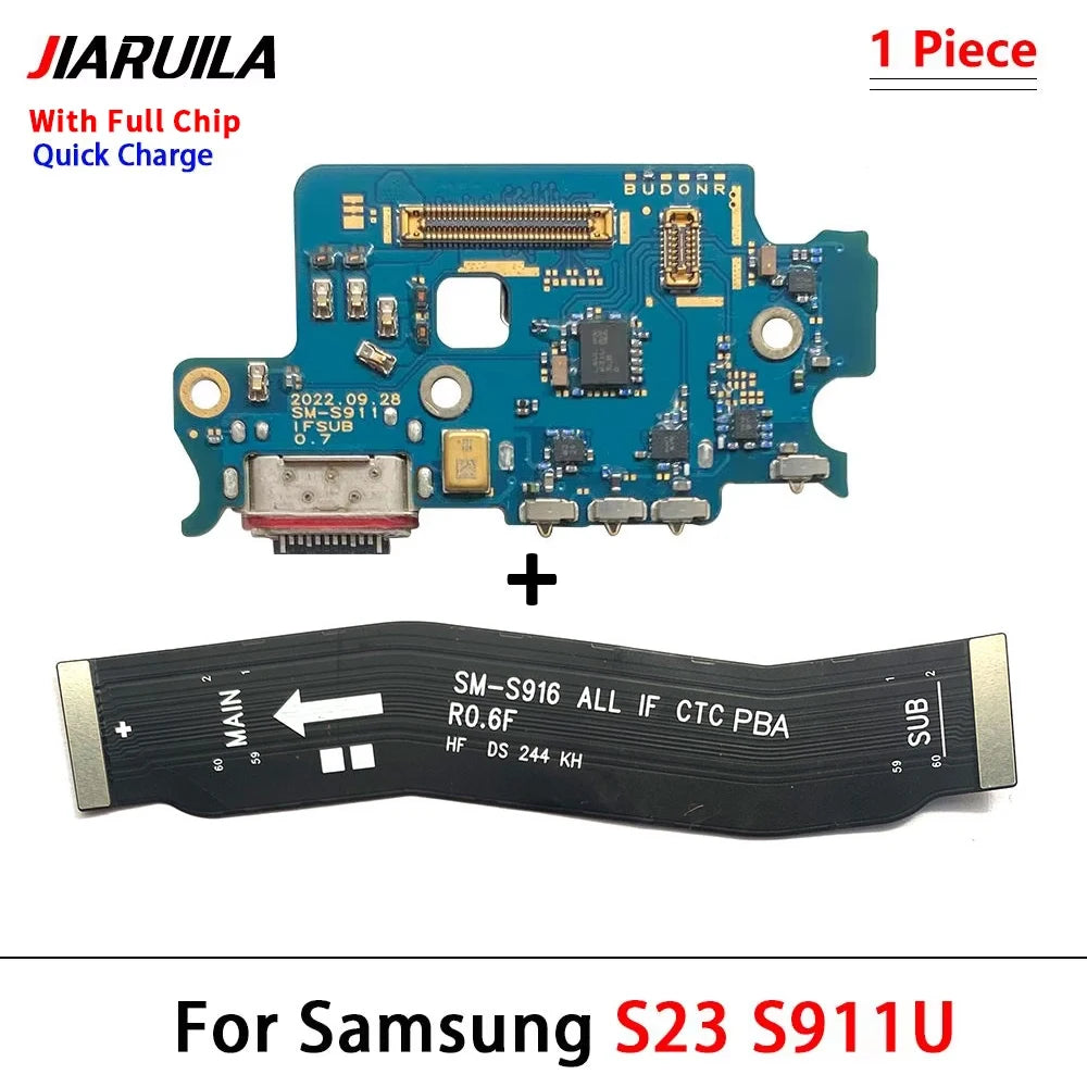 New USB Charger Charging Dock Port Connector Main Board Flex Cable For Samsung S22 S23 Plus Ultra 5G S901 S906 S908 S911 S916 Samsung phone repair parts
