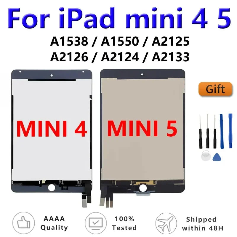 OEM LCD For APPLE iPad Mini 4 5 2015 2019 4th A1538 A1550 A2124 A2126 Display Touch Screen Digitizer Panel Assembly Replacement  iPad repair parts