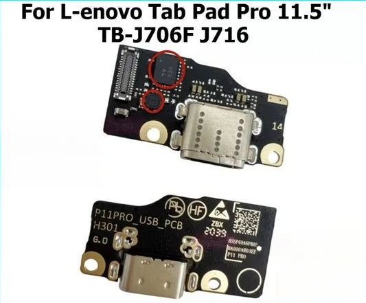 USB Charging Port Connector Plug Jack Charge Dock Board Flex Cable For Lenovo Tab Pad Pro 11.5" TB-J706F J716 cable repair Lenovo tablet repair parts