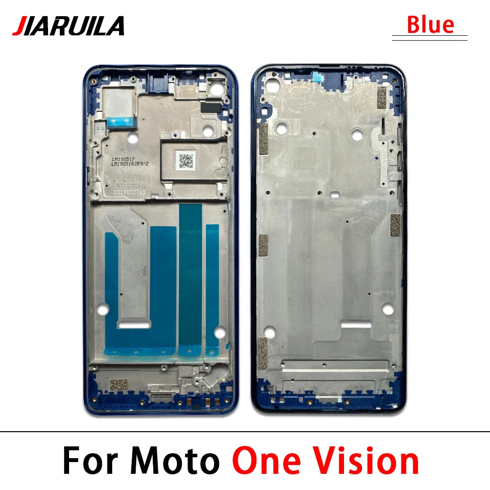 New For Motorola Moto One Action Visoin Fusion Plus Hyper Macro Front Housing LCD Display Bezel Middle Frame Motorola phone repair parts