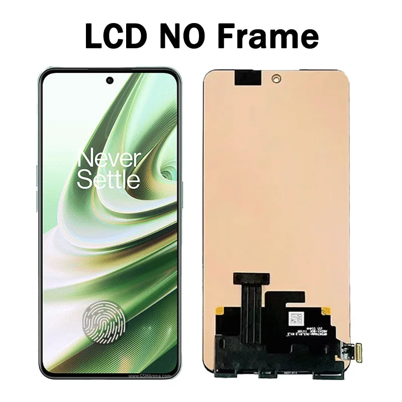 6.7"AMOLED For Oneplus 10R LCD Display Touch Screen Digitizer Panel Assembly 1+10R Display CPH2411 Screen With Frame  OnePlus phone repair parts