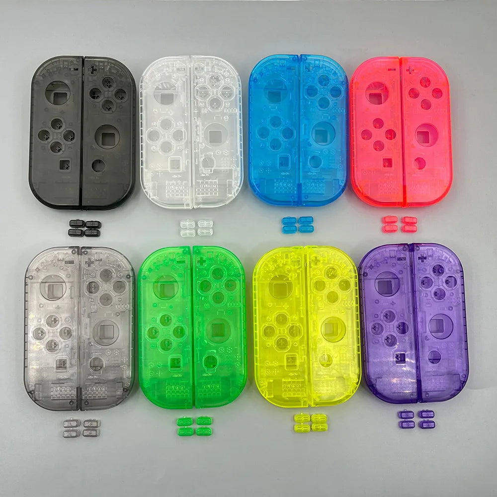 For Switch Oled Replacement Clear Transparent Shell Cover  SL SR Buttons for Nintendo Switch NS Joy Con  Controller Housing Case Game console repair parts