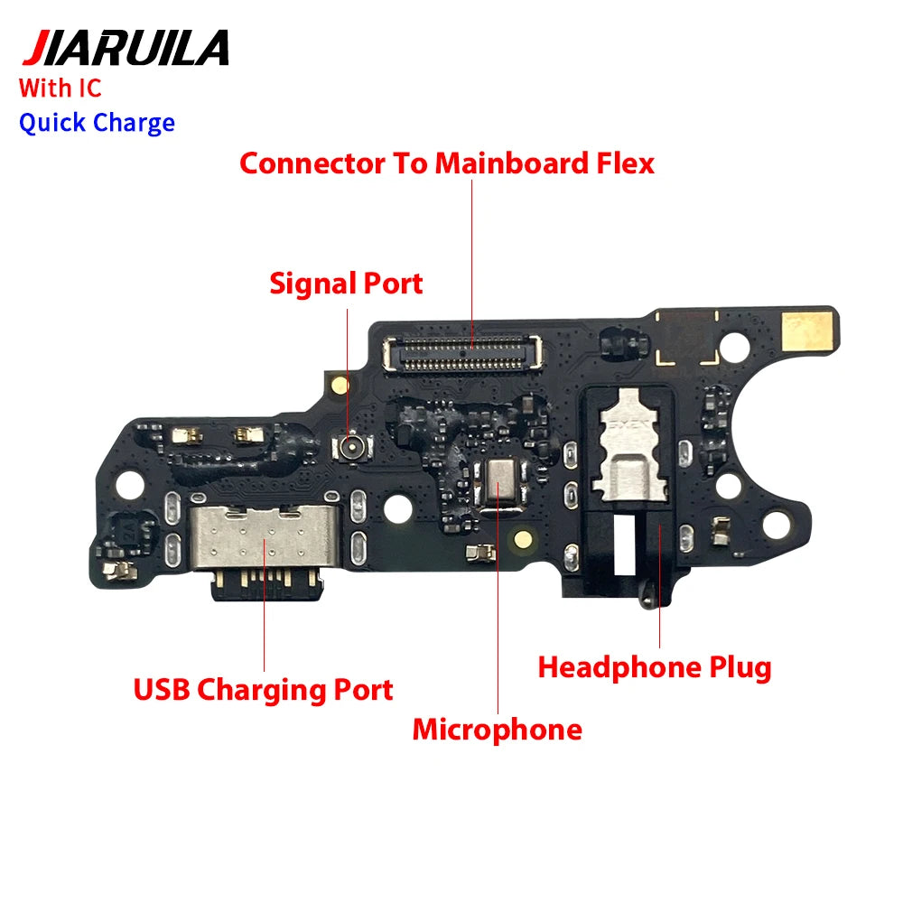10Pcs, USB Charging Port Dock Charger Plug Connector Board Flex Cable For Xiaomi Redmi 12 12C 13 13C 14C 15 15C 4G 5G Xiaomi  Xiao mi phone repair parts
