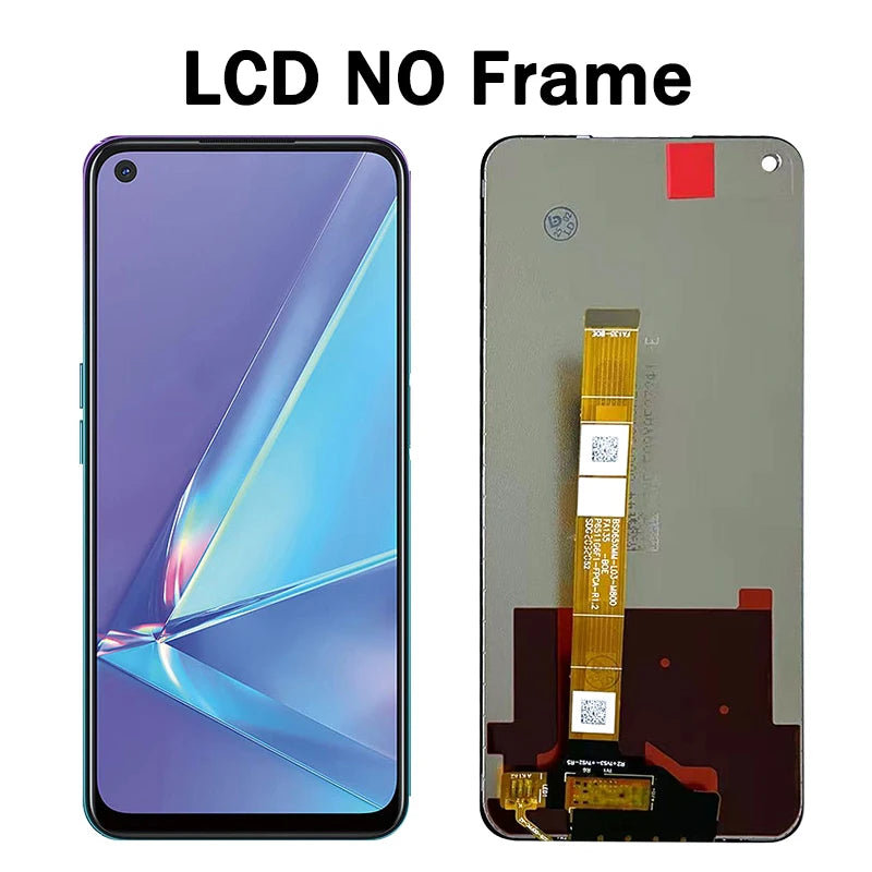 6.5" Tested A72 4G Screen Replacement for Oppo A72 CPH2067 Lcd Display Touch Screen Digitizer Assembly with Frame  Oppo phone repair parts