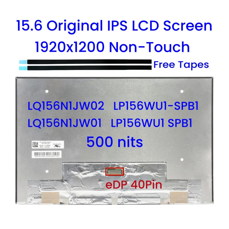 15.6" Non-Touch 1920x1200 Laptop LCD Screen For Dell XPS 15 9500 9510 9520 9530 Precision 5550 5560 5570 Matrix Panel Replacemen Dell laptop repair parts