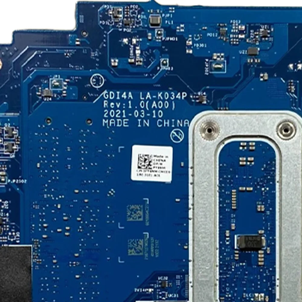 Laptop Motherboard GDI4A LA-K034P For Dell Vostro 3400 3500 Inspiron 3501 3401 With CPU I3-1115G4 I5-1135G7 I7-1165G7 100%Test Dell laptop repair parts