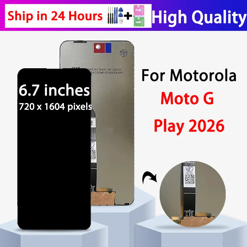 6.7"New for Motorola Moto G Play (2026) LCD Display Touch Screen Digitizer Replacement for Moto G Play 2026 LCD Replacement Motorola phone repair parts
