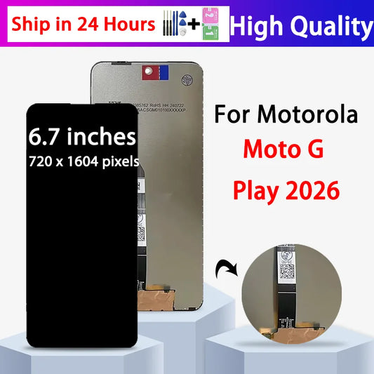 6.7"New for Motorola Moto G Play (2026) LCD Display Touch Screen Digitizer Replacement for Moto G Play 2026 LCD Replacement Motorola phone repair parts