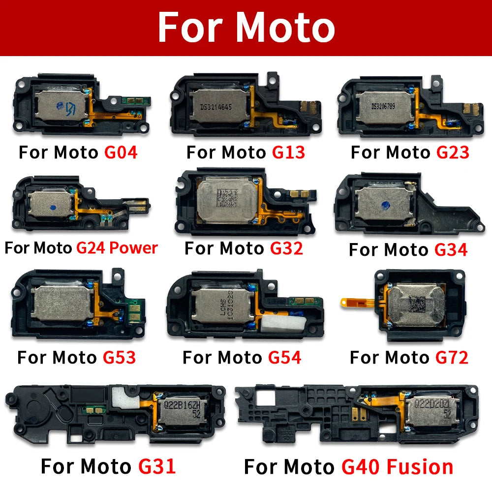 10Pcs, Loud Speaker Buzzer Ringer Accessories For Motorola Moto G13 G23 G53 G04 G14 G24 G34 G54 G40 G22 G32 G52 G72 G73 G42 G82 Motorola phone repair parts