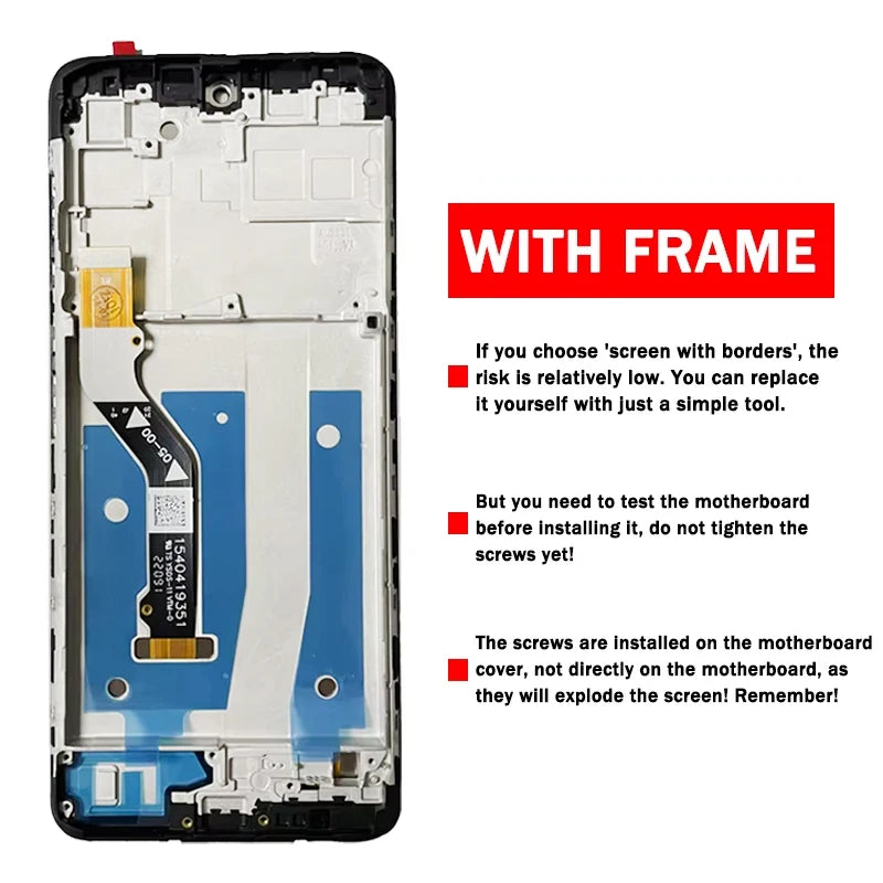 6.8“High Quality For Motorola G60S LCD XT2133-2 Display With Touch Screen Digitizer Assambly For Moto G60S Display With Frame Motorola phone repair parts