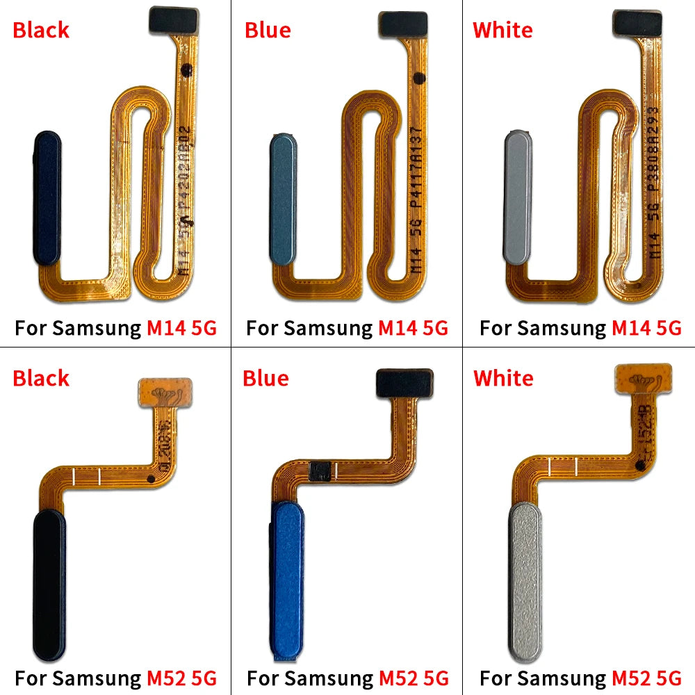 Home Button FingerPrint Touch ID Sensor Flex Cable For Samsung M22 M52 M62 M23 M14 M51 M31s 4G 5G Replacement Parts Samsung phone repair parts