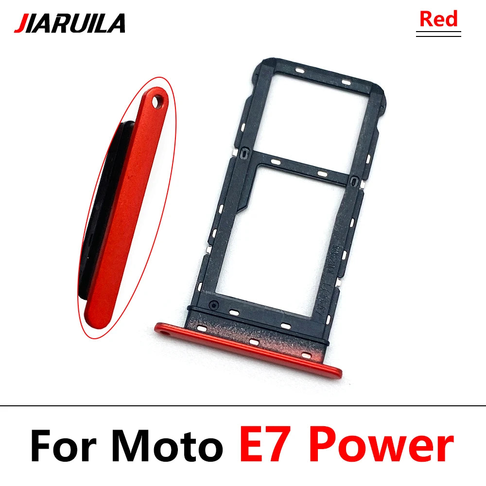 New SiM Tray For Moto E6 Play E6s E7 Plus E7i Power E20 E40 SIM Card Slot SD Card Tray Holder Adapter Motorola phone repair parts