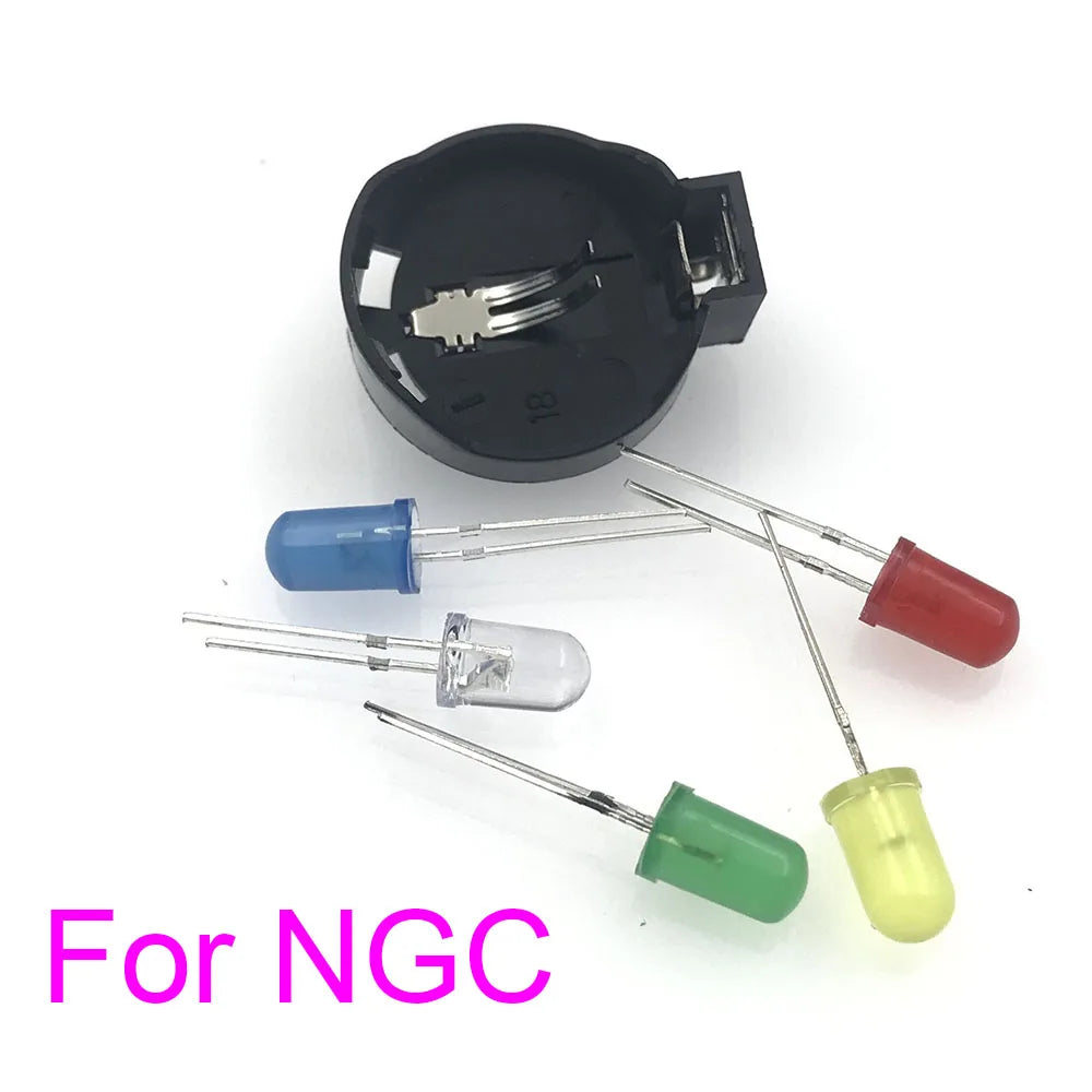 Color Power LED Kit Capacitor Battery Holder Kit For Nintendo GameCube For NGC Battery Upgrade Game console repair parts