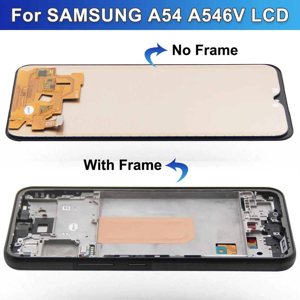 TFT A54 Display Screen for Samsung Galaxy A54 A546B A546B/DS LCD Display Digital Touch Screen with Frame Replacement Samsung phone repair parts