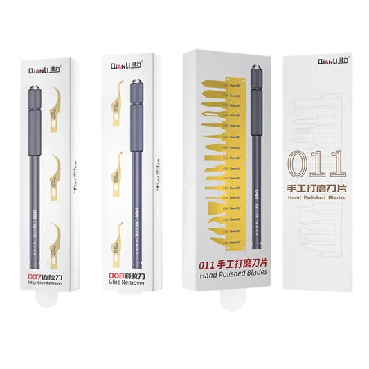QIANLI CPU IC Glue Removal Knife Handle for Mobile Phone Repair Motherboard NAND CPU Cleaning Prying Tool 007 008 009 011 012 Professional Repair Tools