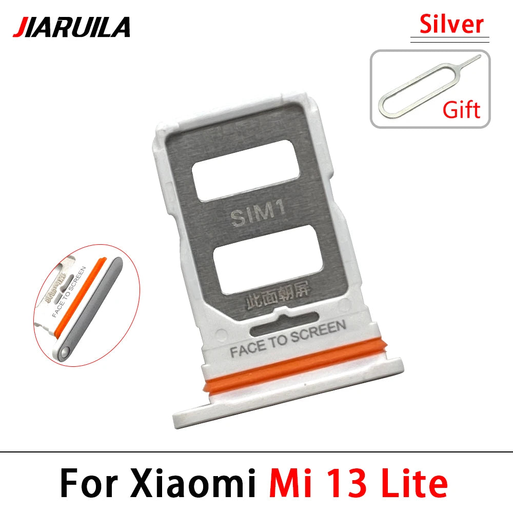 10Pcs, New For Xiaomi Mi 13 Pro / Mi 13 Lite / Mi 13T Pro SIM Card Slot SD Card Tray Holder Adapter  Xiaomi  Xiao mi phone repair parts