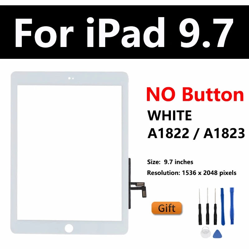 LCD Touch Screen For Apple iPad 5 5th Gen A1822 A1823 iPad 9.7 2017 Assembly Digitizer Front Glass Display Panel Replacement  iPad repair parts