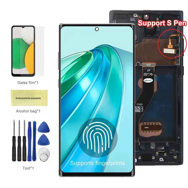 TFT Note 10 Plus Display Screen Assembly for Samsung Galaxy Note10+ N975F N975F/DS Lcd Display Touch Screen with Frame Parts Samsung phone repair parts